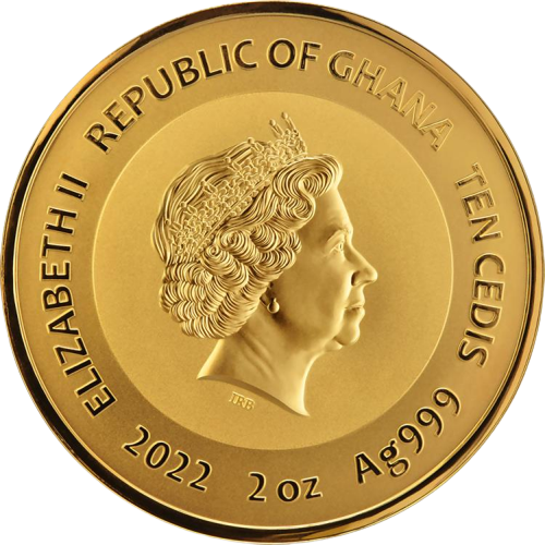 Srebrna moneta Ghana: Krzyk, 2 oz, 2022