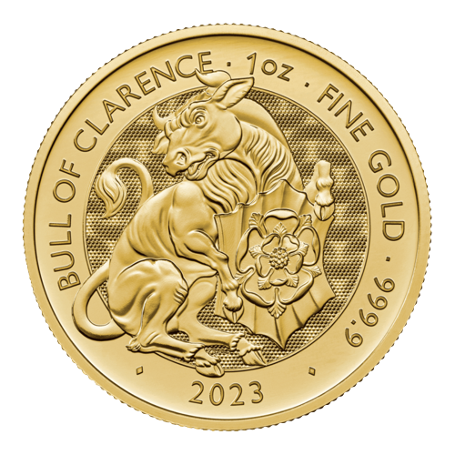 Złota moneta Bestie Tudorów: Czarny Byk z Clarence, 1 oz, 2023
