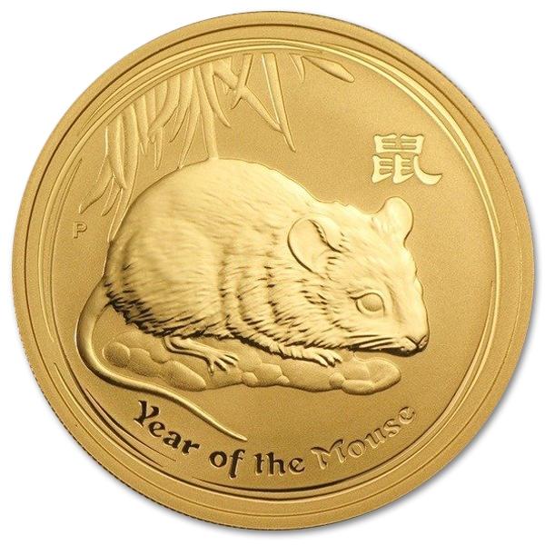 Złota moneta Australijski Lunar II: Rok Myszy, 1 oz, 2008