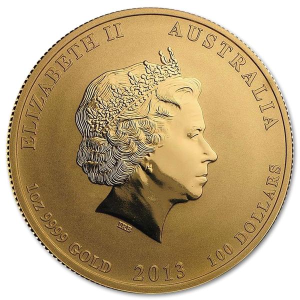 Złota moneta Australijski Lunar II: Rok Węża, 1 oz, 2013